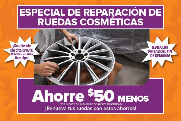 Especial de Reparación de Ruedas Cosméticas